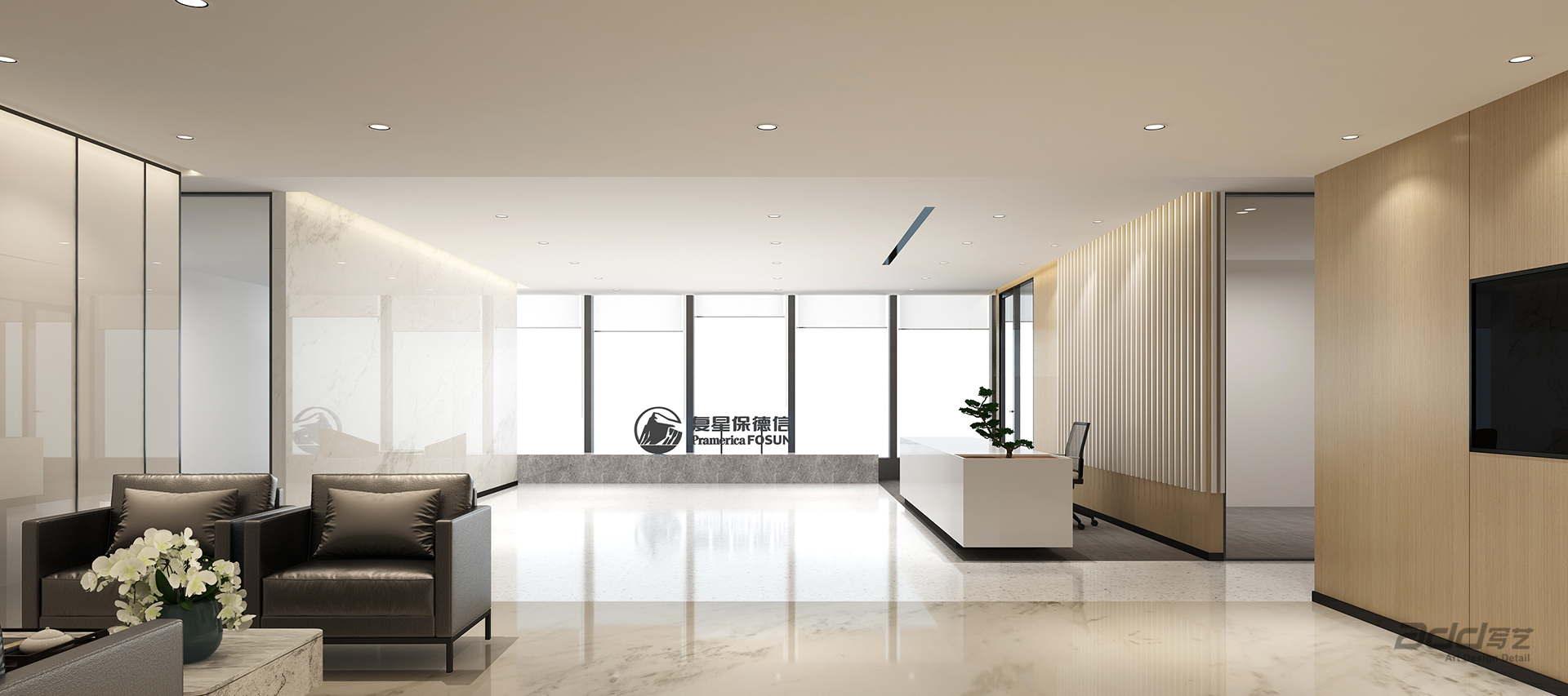 複星保德(dé)信(xin)辦(bàn)公(gōng)室設(shè)計(ji) 前(qian)廳-pc