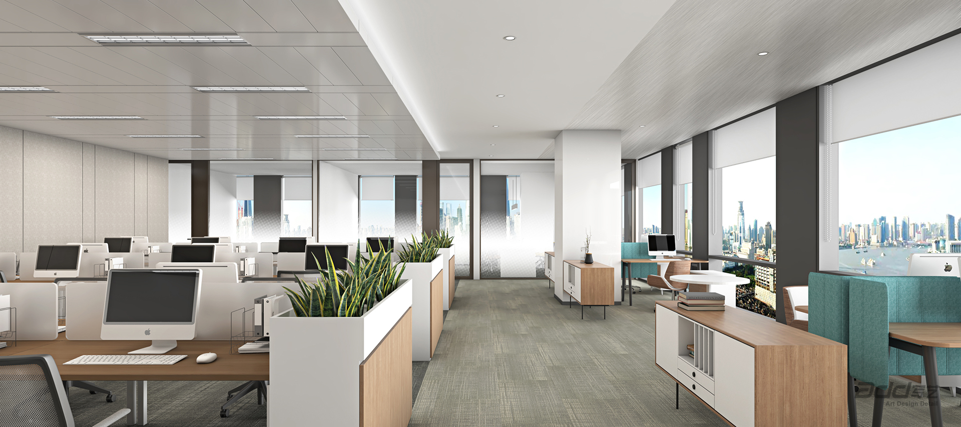 德(dé)邦證券辦(bàn)公(gōng)樓裝(zhuang)修設(shè)計(ji)-辦(bàn)公(gōng)區(qu)-pc